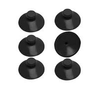 sourcing map Murménages Forme Ronde en Caoutchouc Ventouse Amovible diamètre 20 mm Noir 6 PCS