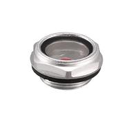 sourcing map Niveau d'huile Compresseur d'air Jauge Bouchon Voyant d'Huile Indicateur Liquide Verre Vue Raccord avec Joint Torique en Alliage d᾿Aluminium à Filetage Mâle 24mm