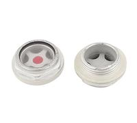sourcing map Niveau d'huile Compresseur d'air Jauge Bouchon Voyant d'Huile Indicateur Liquide Vue Verre Raccord en Alliage d᾿Aluminium à Filetage Mâle 24mm avec Joint Torique 2Pcs