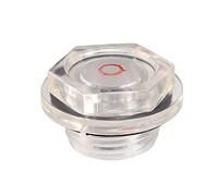 sourcing map Niveau d'huile Compresseur d'air Jauge Bouchon Voyant d'Huile Indicateur Raccord à filetage mâle 3/4BSPT 25.7mm verre de vue en plastique transparent