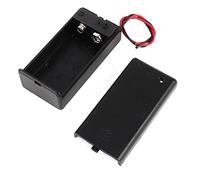 sourcing map Noir Plastique 9V Batterie Support Stockage Boîtier on/Off Interrupteur avec Cap