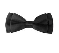 sourcing map Nœud papillon Polyester-2 noir Femmes Hommes Courroie de cou réglable Noir-2 Taille Unique