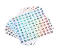 sourcing map Numéro Autocollants, Numéro 1 à 20 Rond Numéro Étiquettes Réfléchissant Autocollant pour Numérotation Triage, 10 Feuilles