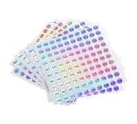 sourcing map Numéro Autocollants, Numéro 501 à 600 Rond Numéro Étiquettes Réfléchissant Autocollant pour Numérotation Triage, 10 Feuilles