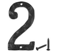 sourcing map Numéro d'adresse de maison, 14 cm, numéro mural vintage en fonte pour maison, rue, bureau, boîte aux lettres, noir