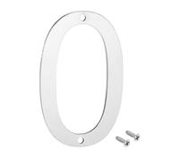 sourcing map Numéro de Maison 4 pouces 304 Inox Acier Polissage pour Porte Boîte aux Lettres Numéro 0