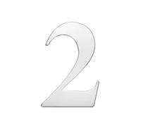 sourcing map Numéros de maison de 5,1 cm, en acier inoxydable 304, autocollants pour porte de boîte aux lettres, panneau d'adresse extérieur pour bureau, hôtel, appartement, jardin (argenté 2)