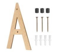 sourcing map Numéros de maison modernes pour l'extérieur, 25,4 cm, grands numéros d'adresse flottants en métal avec kit de clous pour appartement, bureau, hôtel, chambre (or, lettre A)
