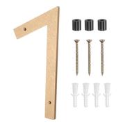sourcing map Numéros de maison modernes pour l'extérieur, 25,4 cm, grands numéros d'adresse flottants en métal avec kit de clous pour appartement, bureau, hôtel, chambre (doré, numéro 7)