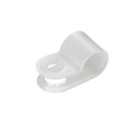 sourcing map Nylon 20pcs Serre-câble R-type attache organisateur gestion fil électrique Attache Grillage Rigide Fixation 6,4mm
