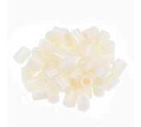 sourcing map Nylon Rond écarteurs Rondelle 4mm ID 7mm OD 8mm Longueur Non Fileté pour M4 Vis Bloc Blanc 50Pcs pour 3D Imprimante TV Paroi Support Sortie Panneau Perforé Moto