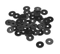 sourcing map Nylon Rondelle Plate pour 4mm ID Vis Boulon 15mm OD 1mm épais 50Pcs
