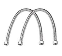 sourcing map Ondulé Acier Inoxidable Flexible Eau Ligne 23.6pouce Long G3/4 Femelle Fileté Connecteur avec Rondelle 2Pcs