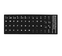 sourcing map Ordinateur Portable de Bureau Espagnol Clavier Autocollant Protecteur Grandes Lettres Autocollant Noir