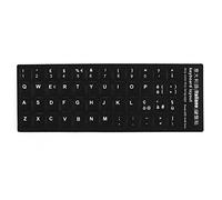 sourcing map Ordinateur Portable de Bureau Italiano Clavier Autocollant Protecteur Grandes Lettres Autocollant Noir