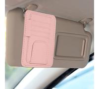 sourcing map Organiseur de pare-soleil de voiture 15,3 x 12,1 cm en cuir multi-poches pour voiture, camion, VUS, pochette de rangement intérieure pour permis de conduire, cartes de crédit, factures