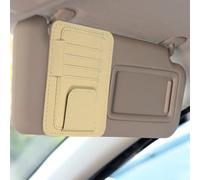 sourcing map Organiseur de pare-soleil de voiture 15,3 x 12,1 cm en cuir multi-poches pour voiture, camion, VUS, pochette de rangement intérieure pour permis de conduire, cartes de crédit, factures