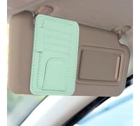 sourcing map Organiseur de pare-soleil de voiture 15,3 x 12,1 cm en cuir multi-poches pour voiture, camion, VUS, pochette de rangement intérieure pour permis de conduire, cartes de crédit, factures
