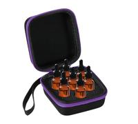 sourcing map Organiseur de stockage d'huiles essentielles, étui de transport d'huile pour la maison, les voyages et les présentations, violet, 7 Grids, Morden