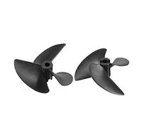 sourcing map Paire 57x40x4,8mm Nylon 3-Pale RC Tournant Bateau Prop Hélice Noir