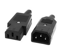 sourcing map Paire IEC 320 C14 Mâle Prise à C13 Femelle Prise Socket Connecteur AC 250V 10A