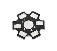 sourcing map Panneau Plaque Base Aluminium LED Dissipateur Chaleur 20mm 2 Broche Noir pour Bricolage 1W 3W COB LED Chips Lampe Perles 50Pcs