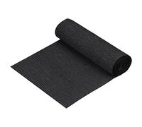 sourcing map Papier Crépon 15cm x 250cm Rouleau Papier Crépon 15cm x 250cm Décoration Noir