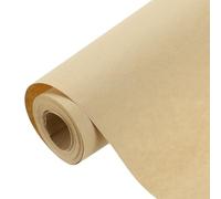 sourcing map Papier d'emballage kraft, 993 x 44 cm, papier décoratif kraft pour emballage cadeau, bouquet de fleurs, tableau d'affichage, art, peinture, emballage artisanal, expédition, marron clair