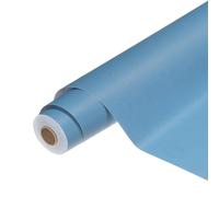 sourcing map Papier peint autocollant en PVC imperméable et amovible pour cuisine, chambre à coucher, armoire, meubles, 55 x 500 cm, bleu clair