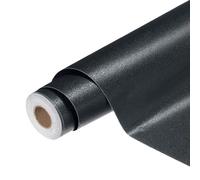 sourcing map Papier peint autocollant en PVC - Papier peint autocollant amovible en vinyle dépoli pour cuisine, chambre à coucher, armoire, meubles - 54,9 x 1000 cm, noir