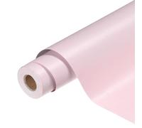 sourcing map Papier peint autocollant en PVC - Papier peint autocollant et amovible en vinyle givré pour cuisine, chambre à coucher, armoire, meubles - 40,1 x 1000 cm, rose
