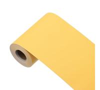 sourcing map Papier peint jaune à décoller et à coller, papier peint autocollant en vinyle de couleur unie pour revêtement mural 998,2 x 9,9 cm