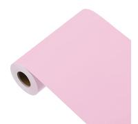 sourcing map Papier peint rose doux à décoller et à coller, papier peint autocollant en vinyle de couleur unie, décoration murale pour revêtement mural (998,2 x 15 cm, rose tendre)