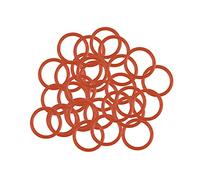 sourcing map Paquet de 30 Silicone Joint Torique 9.5mm OD VMQ Rouge | Anneaux étanchéité, 7.5mm ID, 1mm Largeur, Joint
