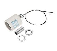 sourcing map Paquet de 4 E26/E27 Ampoule Douille Céramique Candélabre | Ampoule Lampe Support avec M10 Lampe Tuyau Écrou & Fil pour Ampoule