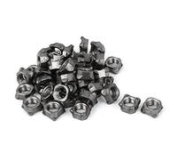 sourcing map soudez Écrous M10 Carré UNC Grossier Carbone Acier Machine Vis Gris Paquet de 40