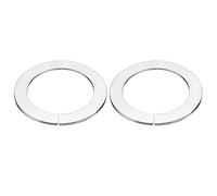 sourcing map Paroi Fendu Bride, 201 Inox Acier Rond Rosace Plaque pour 125mm Diamètre Tuyau 2Pcs