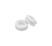 sourcing map Passe Fil Caoutchouc Œillet Montage Diamètre 12mm Rond Passe Câble Caoutchouc Double Face pour Fil Protection Blanc Paquet 20