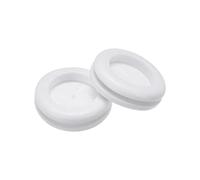 sourcing map Passe Fil Caoutchouc Œillet Montage Diamètre 20mm Rond Passe Câble Caoutchouc Double Face pour Fil Protection Blanc Paquet 10