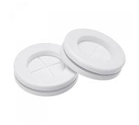 sourcing map Passe Fil Caoutchouc Œillet Montage Diamètre 25mm Rond Passe Câble Caoutchouc Double Face pour Fil Protection Blanc Paquet 6