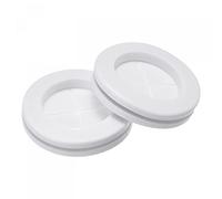 sourcing map Passe Fil Caoutchouc Œillet Montage Diamètre 30mm Rond Passe Câble Caoutchouc Double Face pour Fil Protection Blanc Paquet 10