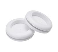 sourcing map Passe Fil Caoutchouc Œillet Montage Diamètre 32mm Rond Passe Câble Caoutchouc Double Face pour Fil Protection Blanc Paquet 20