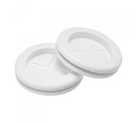 sourcing map Passe Fil Caoutchouc Œillet Montage Diamètre 40mm Rond Passe Câble Caoutchouc Double Face pour Fil Protection Blanc Paquet 10