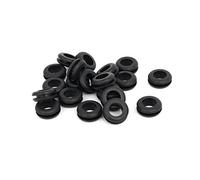 sourcing map Passe Fil Caoutchouc Oeillet Passe Câble Bague étanchéité joint câblage électrique 10mm diamètre intérieur Noir 20pcs