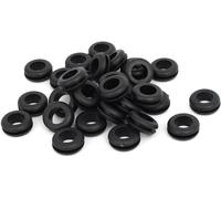 sourcing map Passe Fil Caoutchouc Oeillet Passe Câble Bague étanchéité joint câblage électrique 10mm diamètre intérieur Noir 30pcs