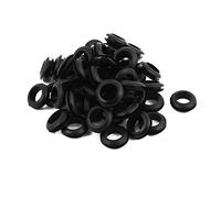 sourcing map Passe Fil Caoutchouc Oeillet Passe Câble électriques doubles côté 12mm diamètre intérieur 50pcs