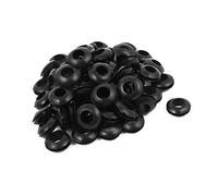 sourcing map Passe Fil Caoutchouc Oeillet Passe Câble Protecteur noir 8mm Diamètre intérieur 68pcs