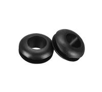 sourcing map Passe fil Caoutchouc Oeillets 6mm Diamètre Fil Joint Anneau Passe câble Caoutchouc Protection Noir 50Pièces