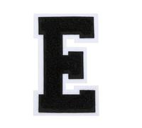sourcing map Patchs brodés en chenille avec initiale de A à Z - 10,2 cm - À coudre ou à repasser - Pour loisirs créatifs - Pour t-shirt, vêtements, veste, sac (lettre E)