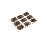 sourcing map- Patchs de réparation de pneus de vélo en caoutchouc, 9 pcs - Noir 35x24mm
